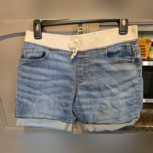 Wonder Nation Light Blue Jean Shorts with White Waistband